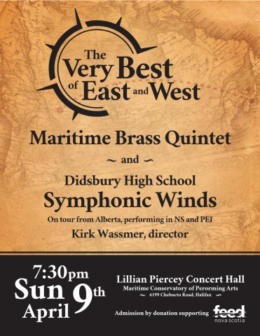 Concert, Maritime Brass Quintet, Symphonic Winds, Lillian Piercey Hall